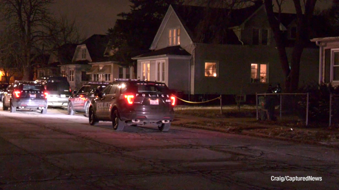 Police investigation in Waukegan after two people were shot Monday night January 23, 2023 (SOURCE: Craig/CapturedNews)