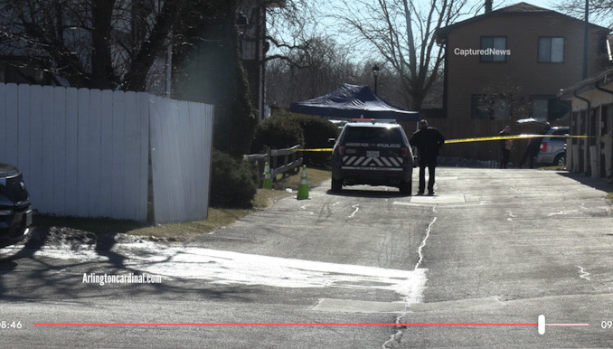 Police perimeter at homicide scene Near Montibello Drive and P Court in Hanover Park.