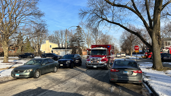 A fairly large scene at a fight in progress call at Dryden Avenue near Jules Street in Arlington Heights Monday, February 6, 2023
