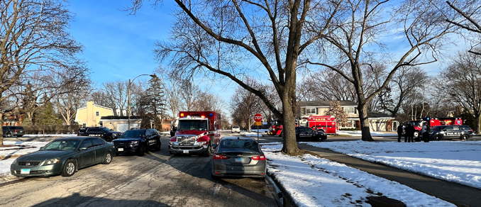 A fairly large scene at a fight in progress call at Dryden Avenue near Jules Street in Arlington Heights Monday, February 6, 2023