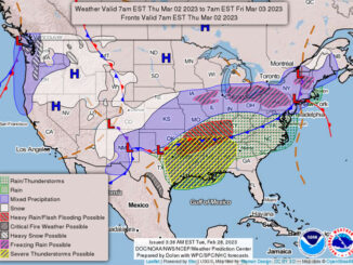 US Weather Chart for 6:00 a.m. CST Thursday March 2, 2023 to 6:00 a.m. CST Friday, March 3, 2023 (SOURCE: NOAA/NWS)
