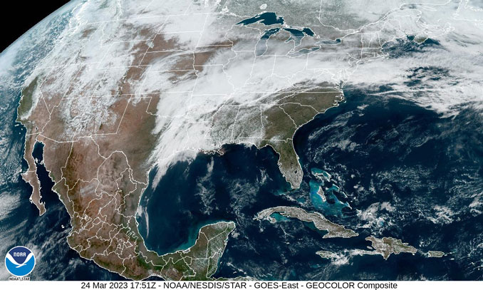 GOES-East March 24 2023 12:51 PM NOAA/NESDIS/STAR