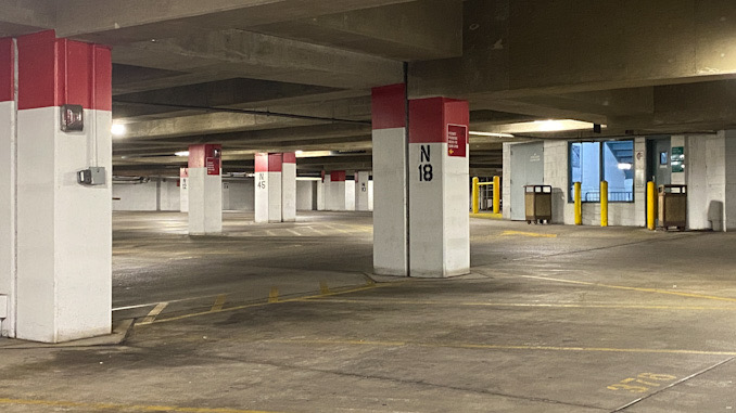 Underground parking garage at 35 South Evergreen Avenue Arlington Heights