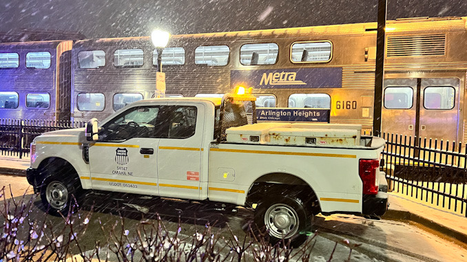 Union Pacific crews were on the scene to secure and inspect the railroad tracks after a pedestrian trespassed on the railroad tracks and was hit an killed by Metra Train #661