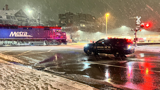 Metra Police investigating a fatal train vs pedestrian incident at the downtown Metra train station with Arlington Heights police also on scene.