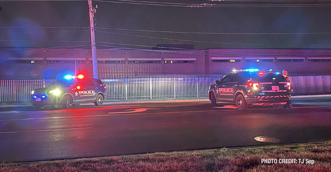 Arlington Heights police blocking Central Road near 1250 West Central Road in Arlington Heights on Wednesday, April 12, 2023 (PHOTO CREDIT: TJ Sep)