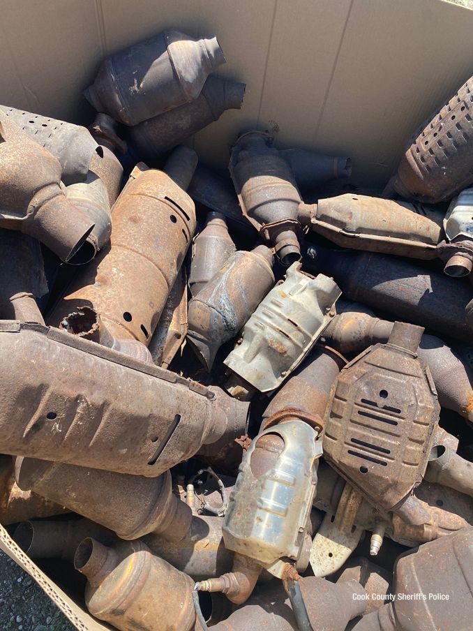 Catalytic converters stored in Worth Township in Cook County near Palos Heights (SOURCE: Cook County Sheriff's Office)