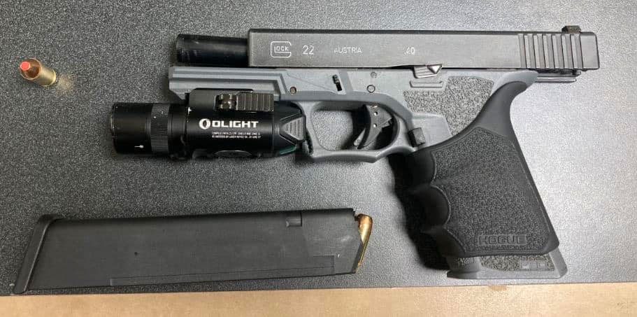 Glock 22 'Ghost Gun' confiscated by Cook County Sheriff's Police Department (SOURCE: CCSPD)