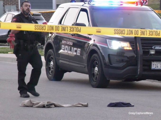 Investigation after a shooting on Cypress Avenue in North Chicago on Saturday evening, May 20, 2023 (Craig/CapturedNews)