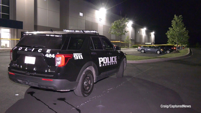 Waukegan police officers on scene of a shooting in Waukegan Wednesday, May 24, 2023 (PHOTO CREDIT: Craig/CapturedNews)