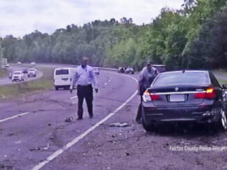 Traffic stop crash Fairfax County May 1, 2023 (SOURCE: Fairfax County Police Department)