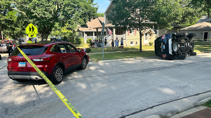 The driver of a red Ford Escape was eastbound on Euclid Avenue when the driver of a blue Nissan Armada apparently decided it was safe to cross Euclid Avenue on southbound Haddow Avenue