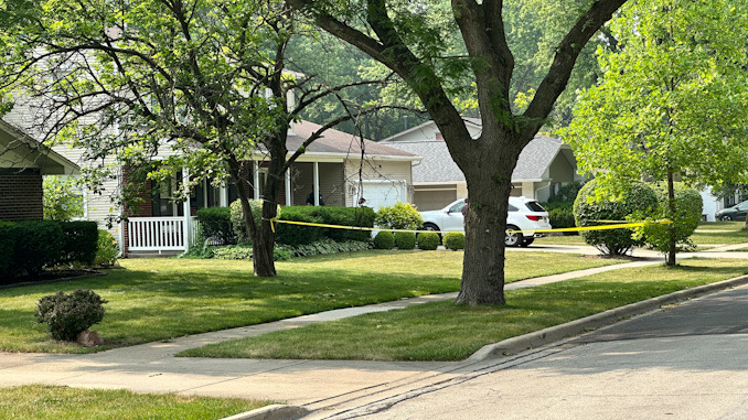 Home on Adams Street in Rolling Meadows, where a burglary kicked in the back door while at least one resident was home in the afternoon, Wednesday, June 28, 2023