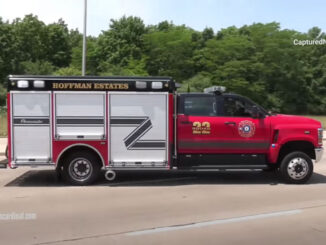 Hoffman Estates Fire Department Squad 22 investigating a fatal crash on Saturday, June 10, 2023