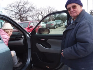 Jack (volunteer driver) and Jean traveling to a destination