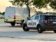 White Mercedes Sprinter van at the scene of a death investigation at the Meijer store parking lot on Monday, July 17, 2023 (CARDINAL NEWS)