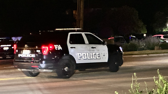 Mount Prospect police SUV on Dempster Street just east of Busse Road about 12:40 a.m.  Tuesday, July 4, 2023