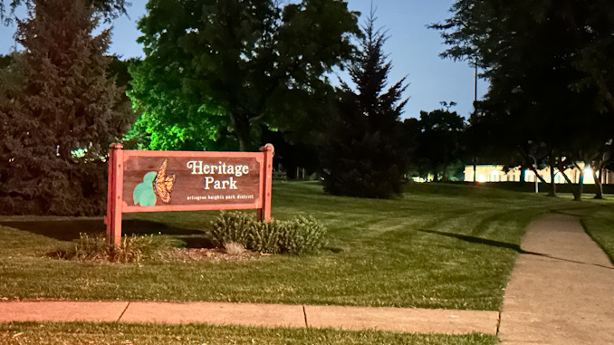 Heritage Park, 506 West Victoria Lane reported to be a hang out for street racers, and a location of vandalism and arson on Monday, July 17, 2023.