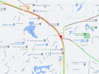 Rand Road and Old McHenry Road, unincorporated Wauconda, Ela Township after storm, downed power line, Wednesday, July 26, 2023 (Google Maps ©2023).