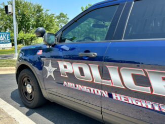 Arlington Heights police blocked the entrance to the Lake Arlington parking until sometime between 2:00 p.m. and 3:00 p.m. Friday, August 4, 2023 when an on-scene death investigation was completed at the Arlington Heights Park District facility