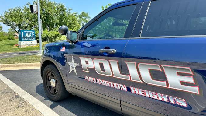 Arlington Heights police blocked the entrance to the Lake Arlington parking until sometime between 2:00 p.m. and 3:00 p.m. Friday, August 4, 2023 when an on-scene death investigation was completed at the Arlington Heights Park District facility