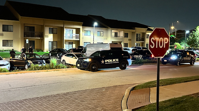 Police death investigation at the Courtyard by Marriott, 100 West Algonquin Road in Arlington Heights, Thursday, August 9, 2023.
