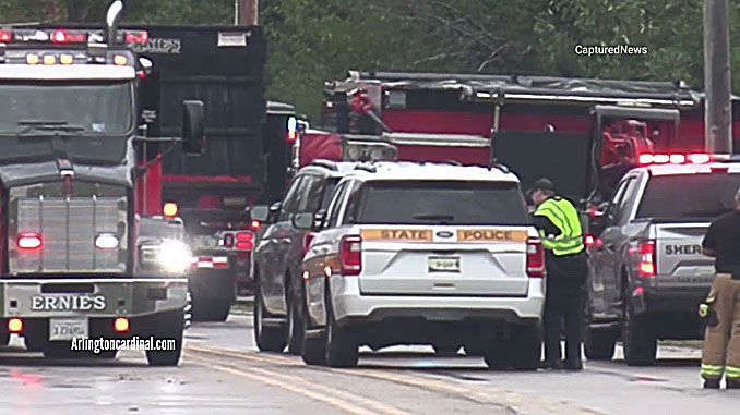 Illinois State Police on scene of a fatal head-on truck crash on Route 53 north of Menards in Long Grove on Tuesday, September 19, 2023 (CARDINAL NEWS)