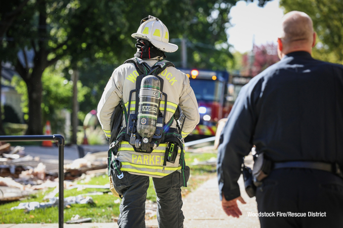 Scene photos from Woodstock Fire/Rescue District at house explosion on Monday, October 9, 2023 (Woodstock Fire/Rescue District)