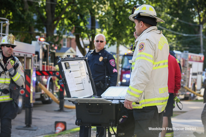 Scene photos from Woodstock Fire/Rescue District at house explosion on Monday, October 9, 2023 (Woodstock Fire/Rescue District)