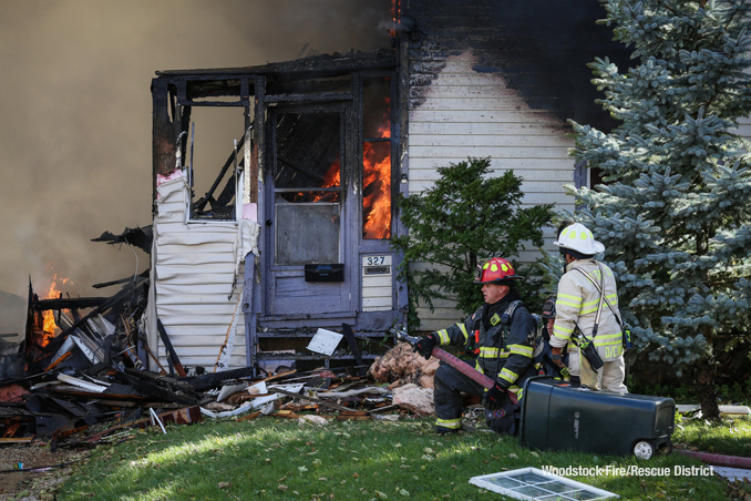 Scene photos from Woodstock Fire/Rescue District at house explosion on Monday, October 9, 2023 (Woodstock Fire/Rescue District)