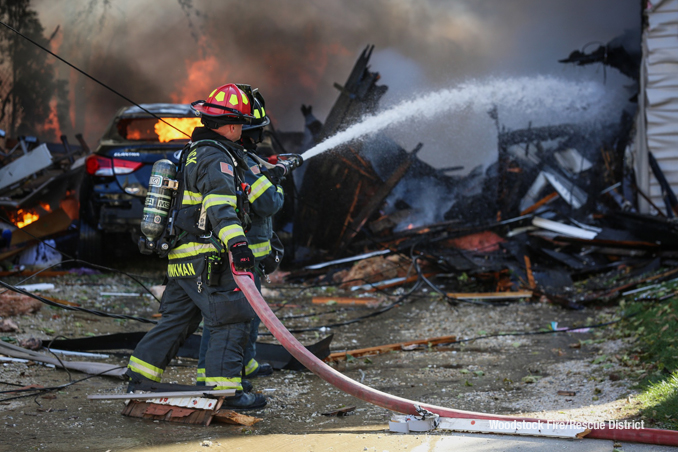 Scene photos from Woodstock Fire/Rescue District at house explosion on Monday, October 9, 2023 (Woodstock Fire/Rescue District)