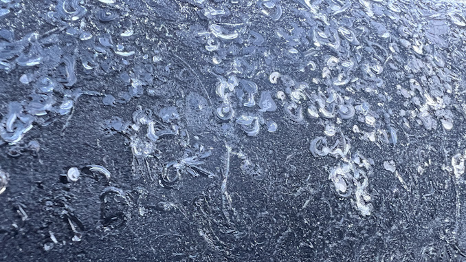 Frost on a vehicle roof rack in north-central Arlington Heights at 7:54 a.m. Tuesday, October 17, 2023