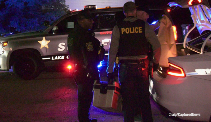 Lake County Sheriff's Office on the scene near townhouse in the Prairie Pointe neighborhood of Round Lake Beach on Wednesday evening, October 18, 2023 (Craig/CapturedNews)