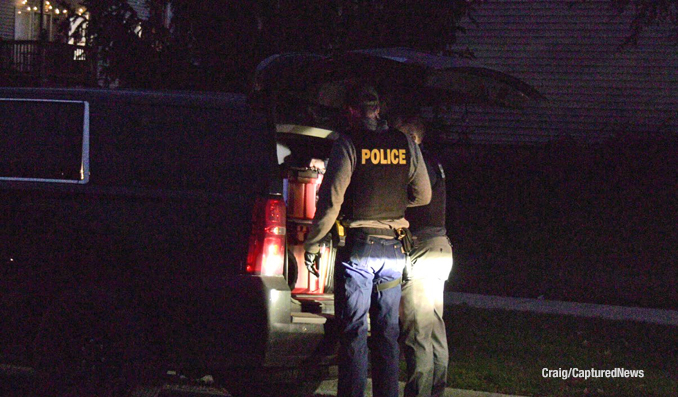 Lake County Sheriff's Office on the scene near townhouse in the Prairie Pointe neighborhood of Round Lake Beach on Wednesday evening, October 18, 2023 (Craig/CapturedNews)