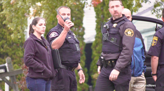 Round Lake Beach police and Lake County MCAT on scene after a sledge hammer attacker was shot and killed by police on Wednesday, October 25, 2023 (PHOTO CREDIT: Craig/CapturedNews)