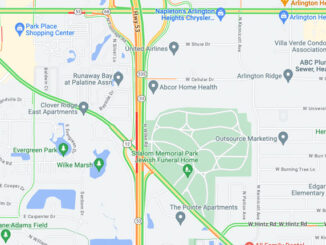 Route 53 and Rand Crash Map Oct 31, 2023 (Map data ©2023)