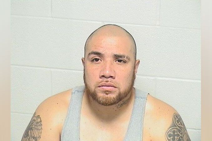 Sanjuan Reyes, charged with Aggravated Domestic Battery and other charges, Saturday, October 7, 2023 (SOURCE: Lake County Sheriff's Office)
