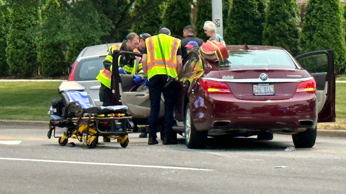 Crash with injuries at Waterman Avenue and Kensington Road on Thursday, June 15, 2023
