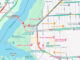 Rainbow Bridge Explosion Map (Google Traffic Layer/Map data ©2023 Google)