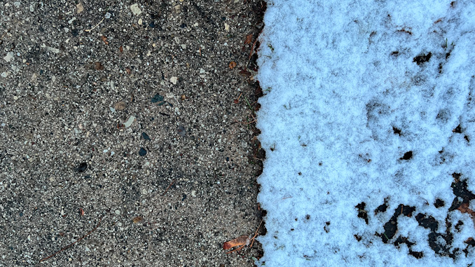 Snowfall in Arlington Heights, northwest Cook County, early Tuesday morning, December 5, 2023