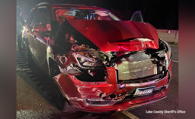 DUI crash with Lake County Sheriff's SUV on Thursday, December 21, 2023 (SOURCE: Lake County Sheriff's Office)