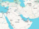 Red Sea, Iran, Iraq (Map data ©2023 Mapa GISrael, Google, Inst. Geogr. Naional, GeoBasis-DE/BKG (©2009))