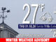 Weather forecast for Thursday, January 18, 2024 (Winter Weather Advisory).