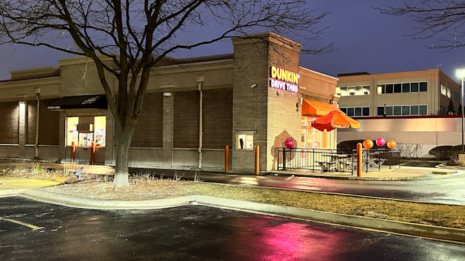 Dunkin' at 2106 South Arlington Heights Road open for business Wednesday morning, January 3, 2024 (CARDINAL NEWS)