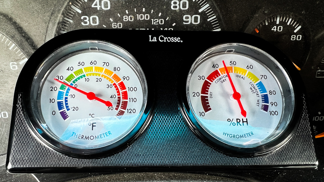 At 1:51 p.m. Monday, January 15, 2024, NWS Chicago O'Hare reported 0°F, but at 2:00 p.m. a thermometer in a vehicle that was parked in the sun without the engine running measured 26°F on the dashboard. Earlier Monday morning, the vehicle was idling with the heat on, and reached a temperature of 78°F at around 7:00 a.m. (CARDINAL NEWS)