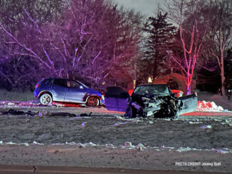 Head-on crash on US-12 near Russell Avenue in Volo, Sunday night, January 21, 2024 (PHOTO CREDIT: Jimmy Bolf)