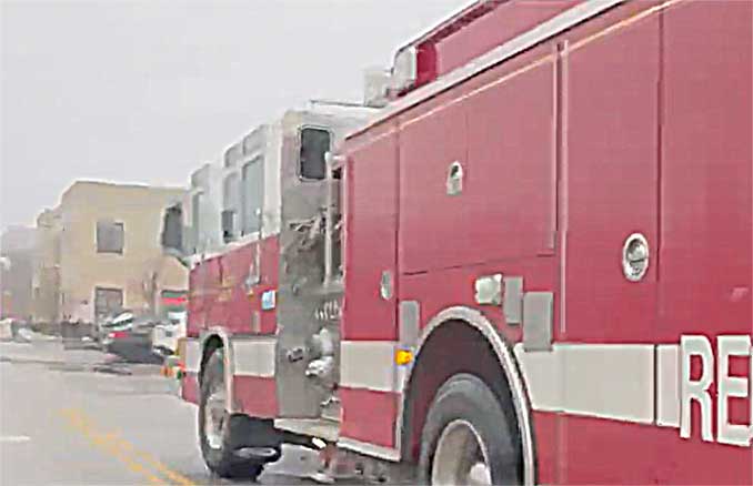 Several fire engines responded to a evacuated the NCH Medical Group building for a gas odor investigation at 1051 West Rand Road in Arlington Heights Friday morning, January 26, 2024. Mount Prospect and Palatine firefighters were assigned to assist Arlington Heights firefighters at the scene.