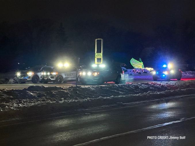 Head-on crash on US-12 near Russell Avenue in Volo, Sunday night, January 21, 2024 (PHOTO CREDIT: Jimmy Bolf)
