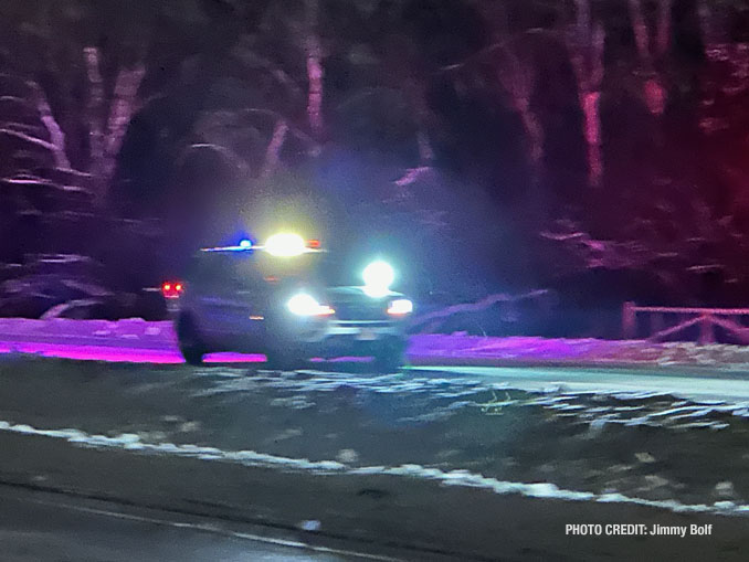Head-on crash on US-12 near Russell Avenue in Volo, Sunday night, January 21, 2024 (PHOTO CREDIT: Jimmy Bolf)