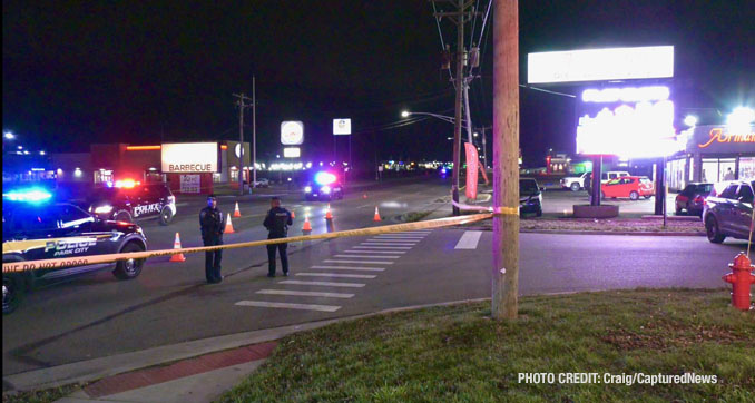 Scene where a pedestrian was hit and killed by an SUV near Belvidere Road and Staben Avenue in Park City on Friday night, January 5, 2024.